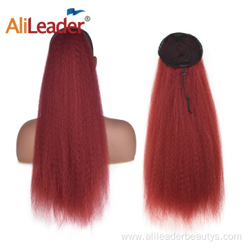 Kinky Straight Synthetic Drawstring Ponytails Hair Extension